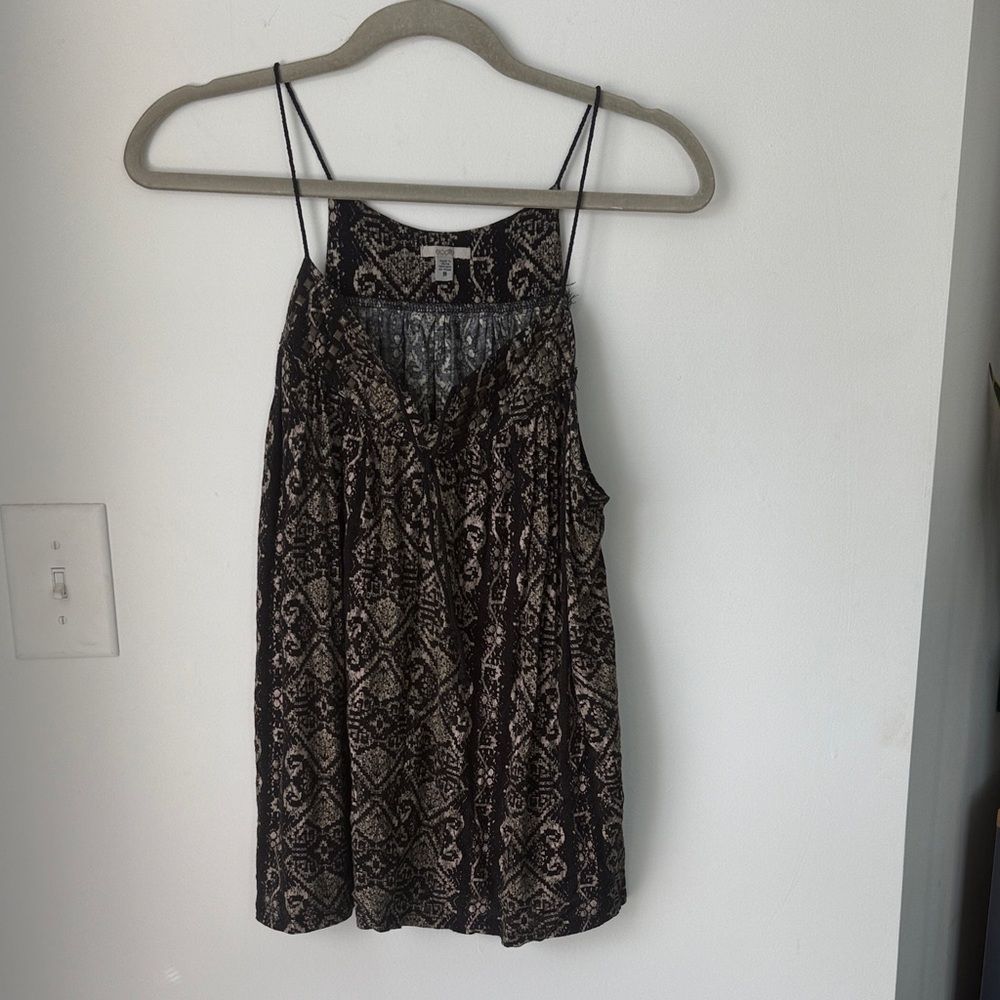Ecote Black and Cream Patterned Camisole